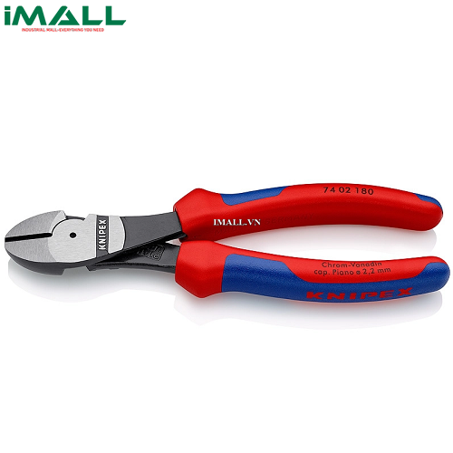 Kìm Cắt Thân Chéo (180mm Cắt Thép Lò Xo Ø 2.2 mm) Knipex 74 02 180