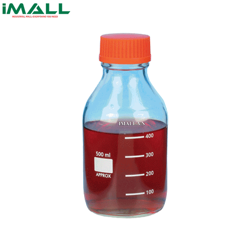 Chai thủy tinh đựng hóa chất (thủy tinh, nắp GL45, trong suốt, 500ml) SciLab SL.Bot1003
