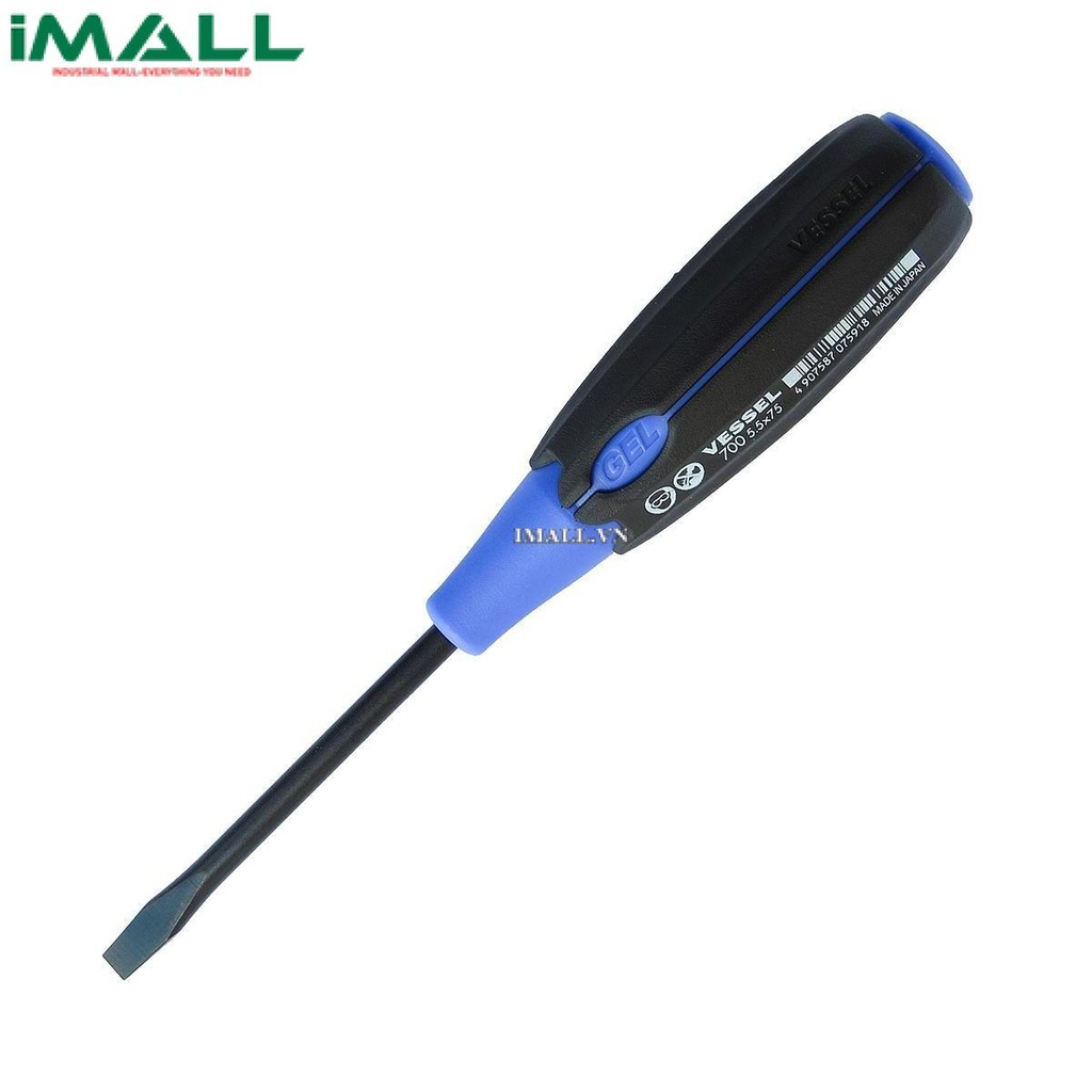 Tô vít 2 cạnh cán nhựa mềm Vessel 700 (5.5x75mm)