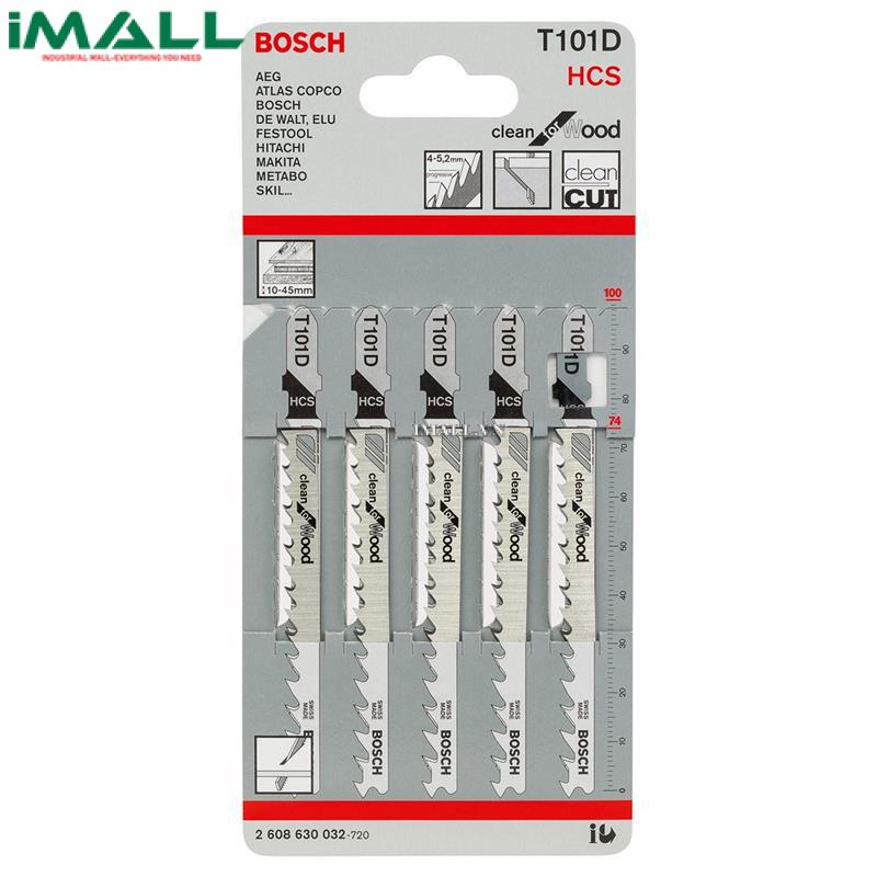 Bộ 5 lưỡi cưa lọng cho gỗ T 101 D BOSCH 2608630032