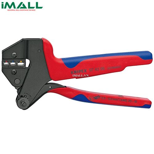 Kìm Bấm Co PEW Ép Cos Chân Nhựa 0.5- 6.0 mm²  Knipex 12 97 43 06