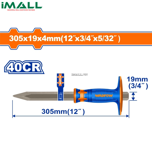Mũi đục nhọn bê tông 19x305mm Wadfow WCC2314