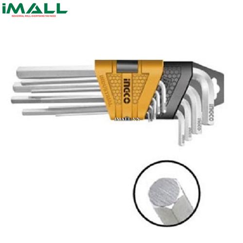 Bộ lục giác bằng dài 9 cây (1.5~10mm) INGCO HHK11091