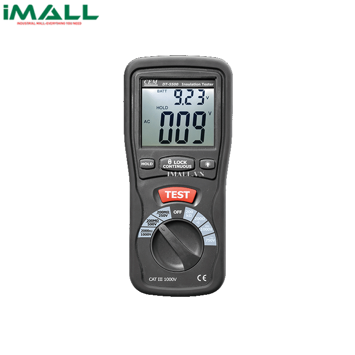 Máy kiểm tra cách điện CEM DT-5500 (AC-750V, DC-1000V, 2000MΩ)