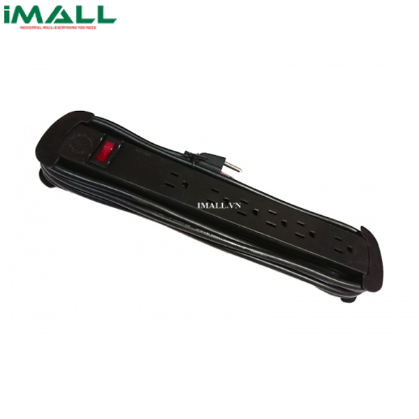 Ổ cắm kéo dài tiêu chuẩn Mỹ - Nhật LiOA 6U (đen)