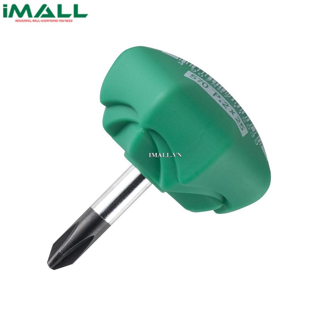 Tô vít 4 cạnh cán nhựa mềm (loại cực nhỏ) Vessel 570 (No.2x25mm)