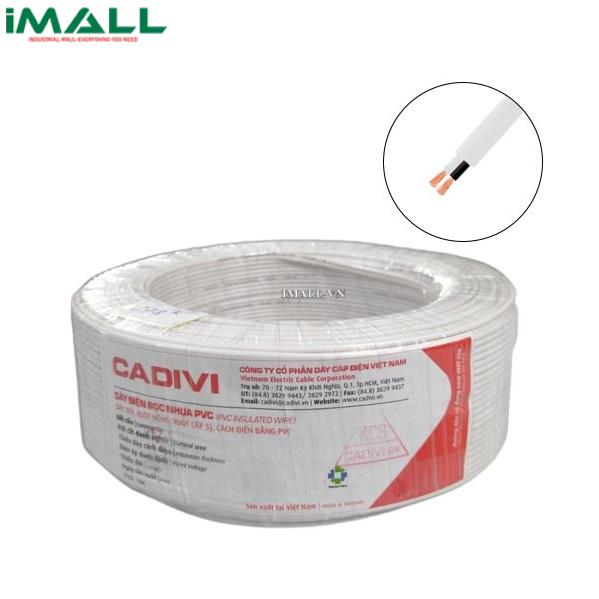 Dây điện đôi Cadivi VCmd 2×1 mm2 (Trắng) – 0.6/1KV