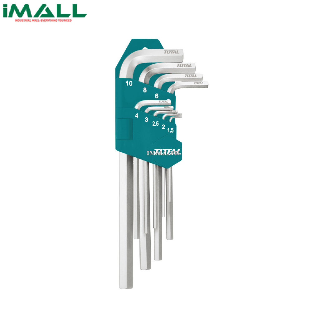 Bộ lục giác đầu bằng dài 9 chi tiết (1.5-10mm) Total THT106192