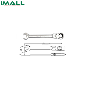 Cờ lê vòng miệng tự động lắc léo Yato YT-1687 (21mm)