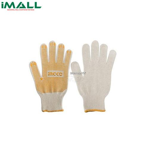 Găng tay dệt kim &amp; có đốm chấm nhựa PVC INGCO HGVK05