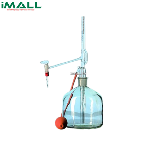 Buret tự động khóa TT 10ml /0.02, kèm chai 2l và quả bóp Duran 243182754