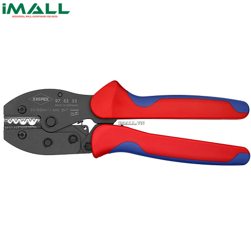 Kìm Bấm Cos PreciForce® Ép Cos Nối Chân Thép 0.5 - 10mm² Knipex 97 52 33