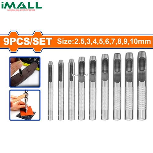 Bộ 9 mũi đột lỗ vải da Wadfow WCC7509