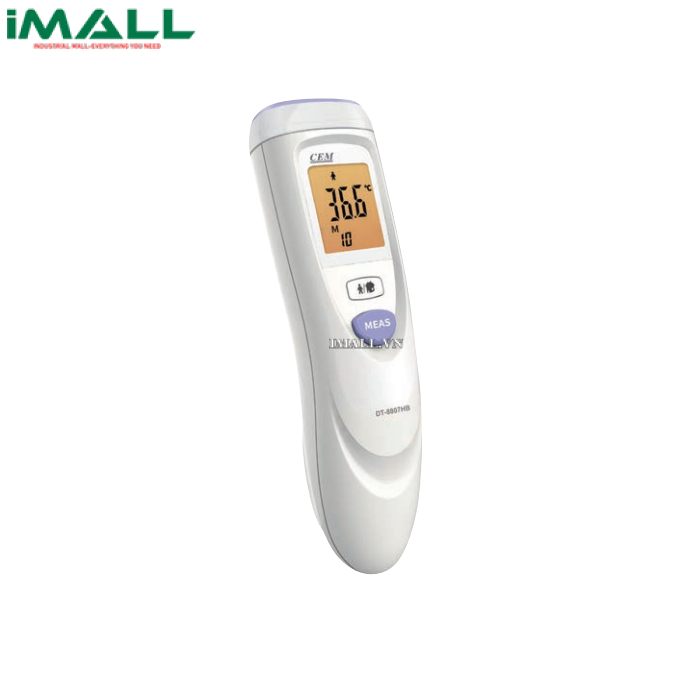 Nhiệt kế đo trán hồng ngoại không tiếp xúc CEM DT-8807HB (cơ thể 32.0°C-42.5°C; bề mặt 0°C-60°C)