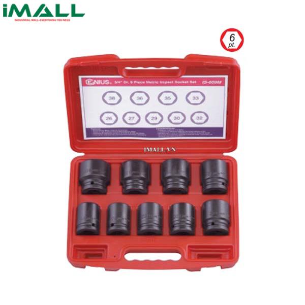 Bộ Khẩu Dùng Cho Súng 3/4'' GENIUS IS-609M ( 9 Chiếc 26~38mm)