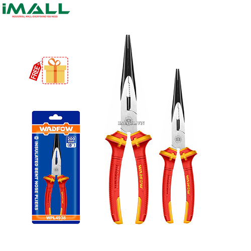 Kềm mũi cong cách điện 8" Wadfow WPL4938