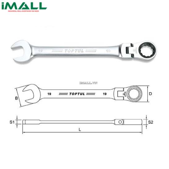 Cờ lê vòng miệng lắc léo TOPTUL AOAH1717 (17mm)