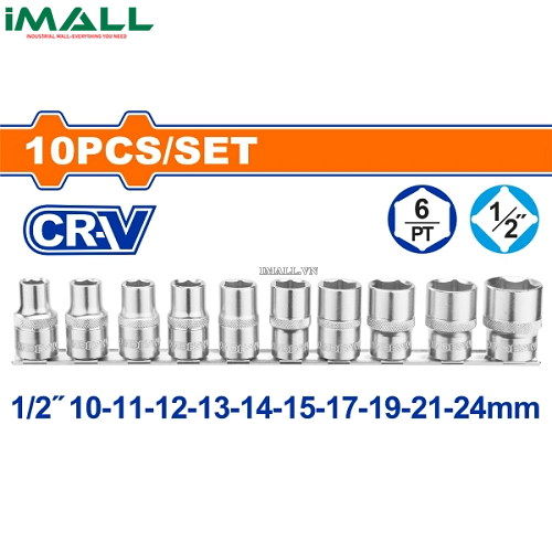 Bộ 10 đầu tuýp 1/2" Wadfow WST2410