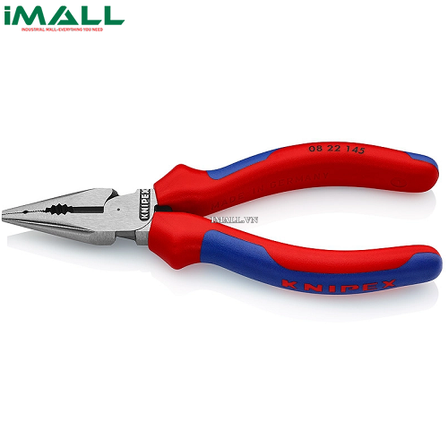 Kìm Đa Năng Mũi Thon Lưỡi Cắt 61 HRC Cộng lực cao Knipex 08 22 145