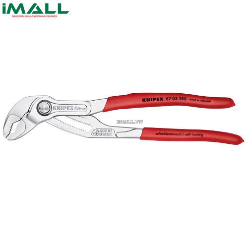 Kìm Nước Mỏ Quạ Cobra® Mở đến Ø50mm dài 250mm Mạ chrome Knipex 87 03 250