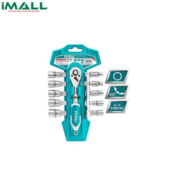 Bộ cờ lê lực và đầu tuýp (1/4") 12 chi tiết Total THT14114126