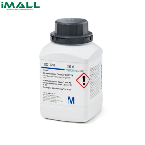 Hóa chất Ion exchanger dowex 50 w-x8 (Chai nhựa 250 ml) Merck 1052210250