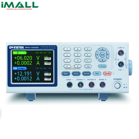 Nguồn lập trình DC độ chính xác cao GW INSTEK PPH-1503D (15V, 5A, 2 Kênh)