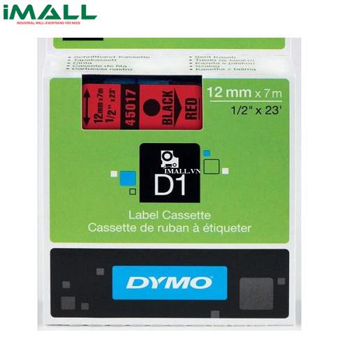 Tem nhãn D1 chữ đen trên nền đỏ DYMO 63020700 (12mm x 7m)