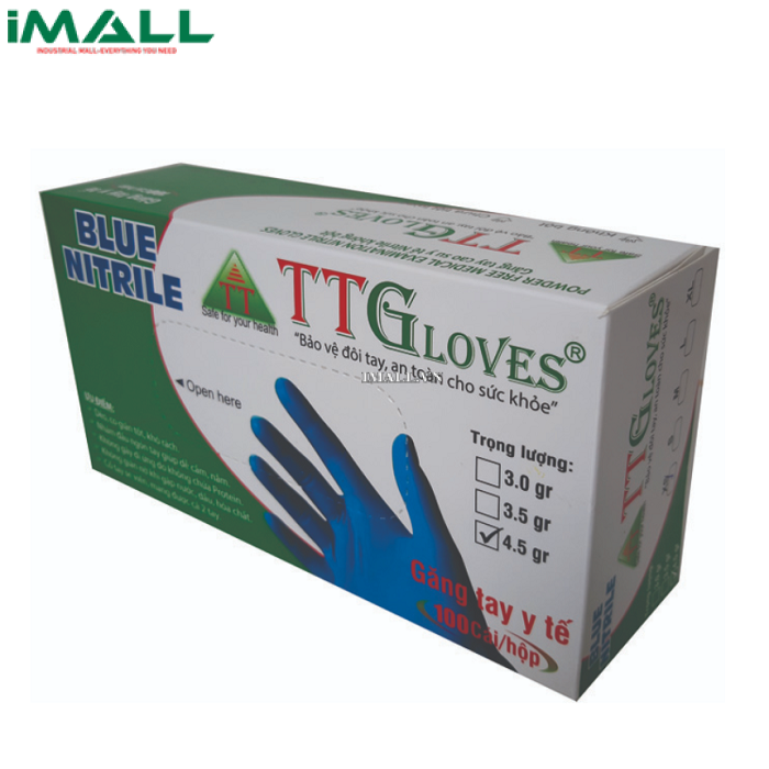 Găng tay y tế Nitrile màu xanh đậm 4.5gr TT Gloves