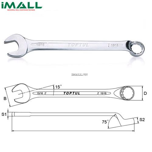 Cờ lê vòng miệng hệ inch 7/16" Toptul  ACEN1414