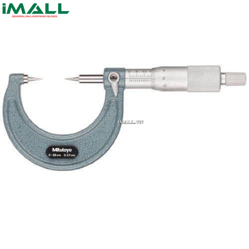 Panme đo ngoài cơ khí đầu nhọn Mitutoyo 112-201 (0-25mm/ 0.01mm)