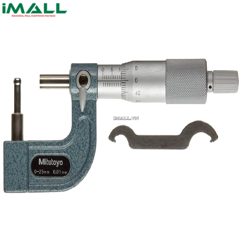 Panme đo ngoài cơ khí đo chiều dày thành ống Mitutoyo 115-316 (0-25mm/ 0.01mm)