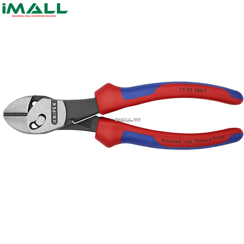 Kìm Cắt TwinForc Lưỡi Tôi 64 HRC Có Lẫy Tự Mở Knipex 73 72 180 F