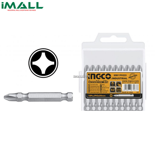 Bộ mũi vít bake (PH3x50mm) 10 mũi INGCO SDB11PH323