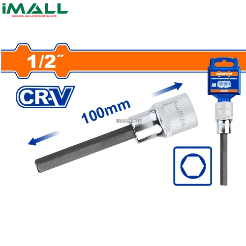 Đầu tuýp 1/2" ra đầu vít lục giác dài 10x100mm Wadfow WSC5206