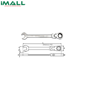 Cờ lê vòng miệng tự động lắc léo Yato YT-0277 (16mm)