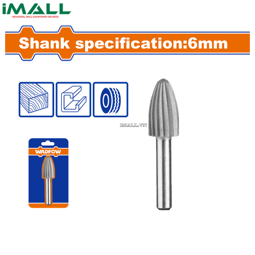 Mũi mài hợp kim 6x13mm(chóp tròn) Wadfow WYE1K05