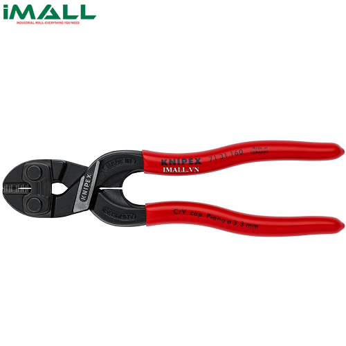 Kìm Cắt CoBolt® S Lưỡi Cắt Khoen, Cắt Thép Lò Xo Ø3.3mm Dài 160mm KNIPEX 71 31 160