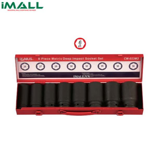 Bộ Khẩu Loại Dài Dùng Cho Súng 3/4'' GENIUS CM-023M2 (8 Chiếc 26mm~38mm)