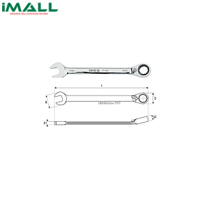 Cờ lê vòng miệng tự động đảo chiều có chốt khóa Yato YT-1673 (32mm)