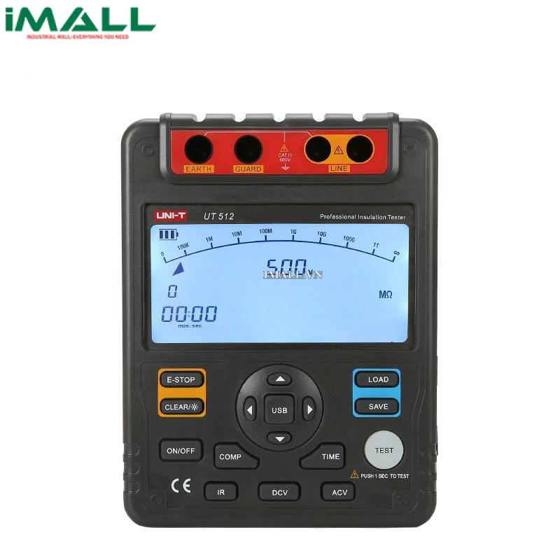 UNI-T UT512A Insulation Resistance Tester (500V~2500V, 100GΩ)