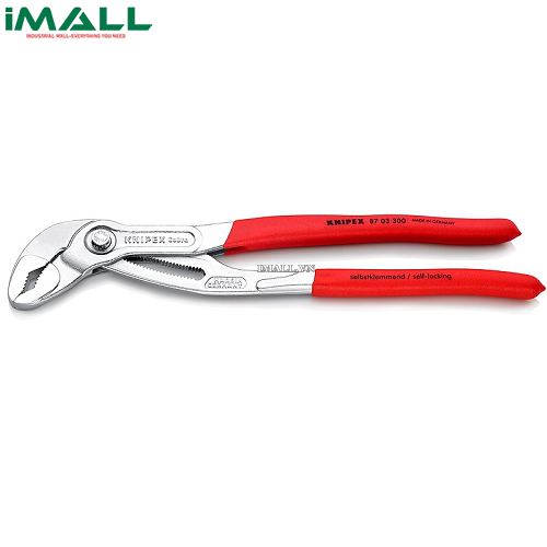 Kìm Nước Mỏ Quạ Cobra® Mở đến Ø70mm dài 300mm Mạ chrome Knipex 87 03 300