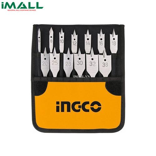 Bộ 13 mũi khoan gỗ đầu dẹp (6-38mm) INGCO AKD41301