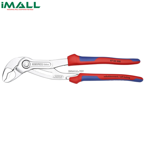 Kìm Nước Mỏ Quạ Cobra® Mở đến Ø70mm dài 300mm Mạ chrome Knipex 87 05 300
