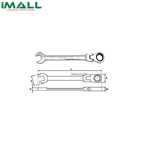 Cờ lê vòng miệng tự động lắc léo Yato YT-1678 (12mm)