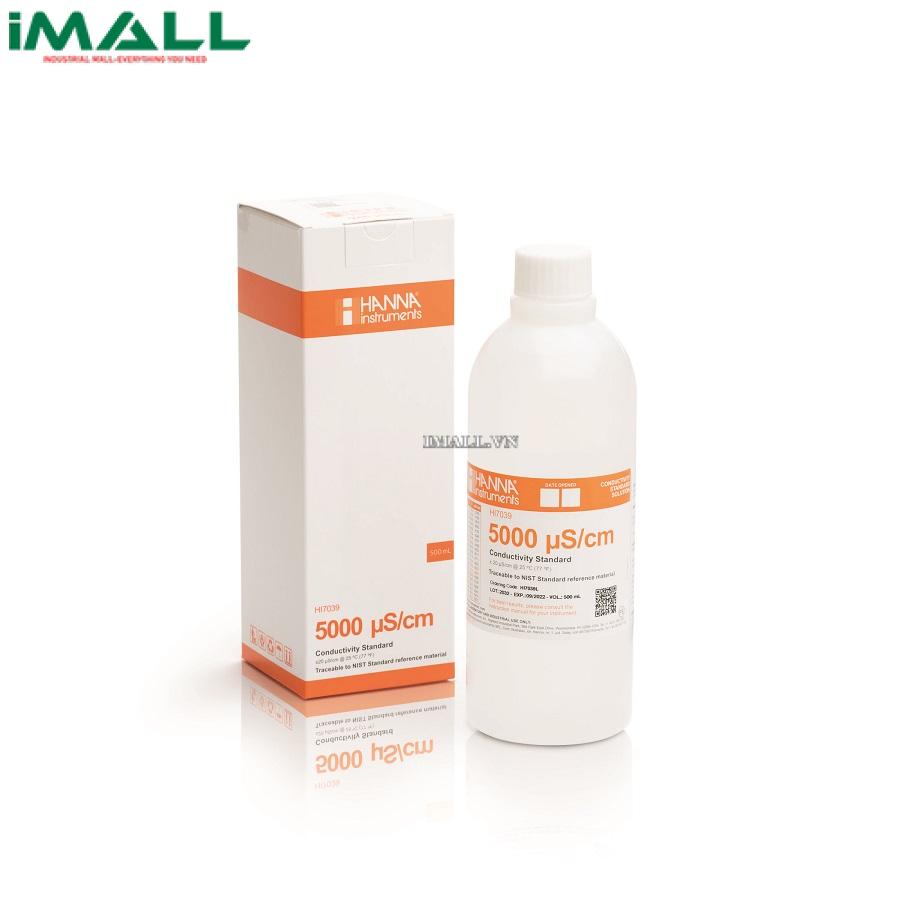 Dung Dịch Hiệu Chuẩn Độ Dẫn (EC) 5000 µS/cm HANNA HI7039L (Chai 500mL)