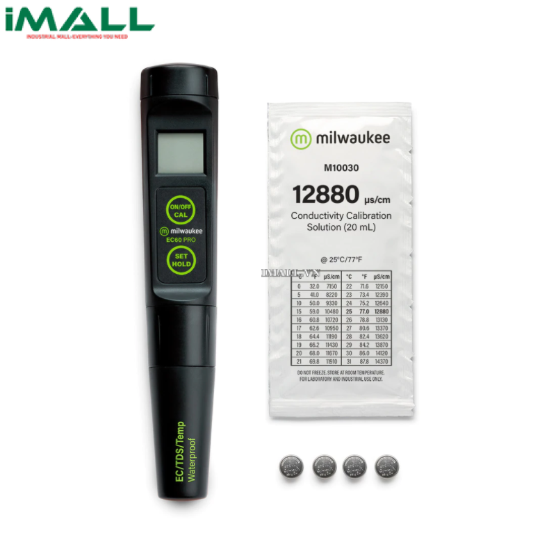 Bút đo EC/TDS/nhiệt độ Milwaukee EC60 (PRO) (20.00 mS/cm; 10.00 ppt; 0.0~60.0°C)