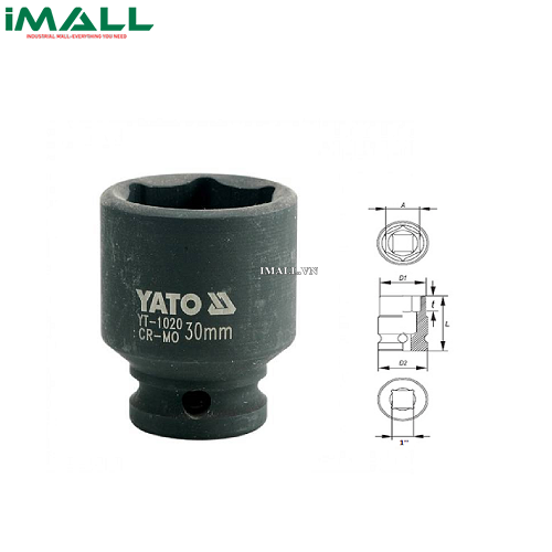 Khẩu rời Yato YT-3750 (3/8", 6mm)
