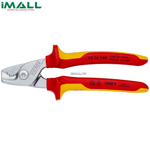 Kìm Step Cut Cắt Cáp Điện Đến Ø 15mm Với Lực Cắt Cao Knipex 95 16 160