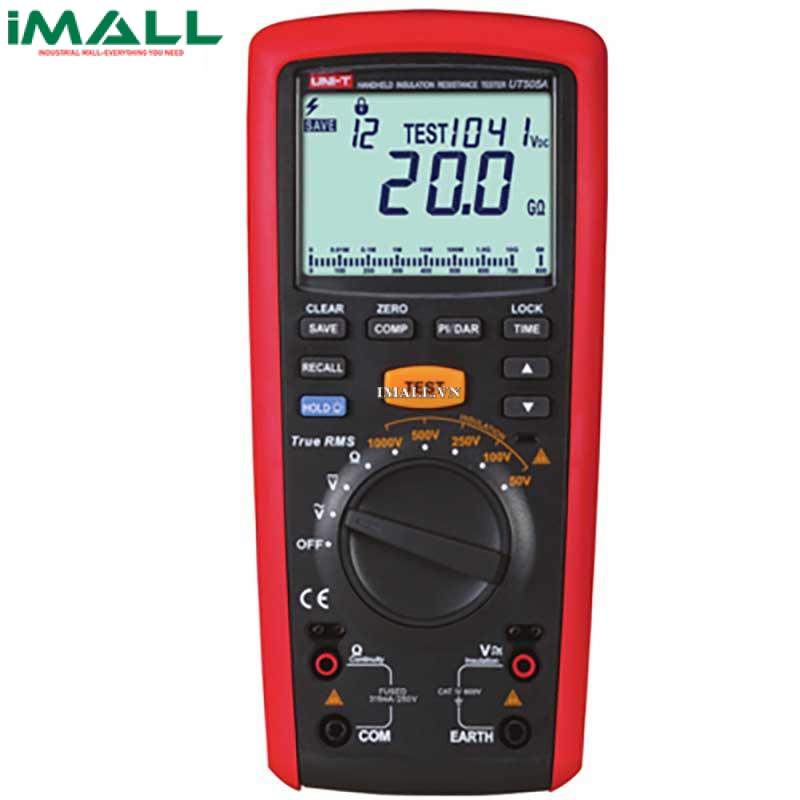 UNI-T UT505A Handheld Insulation Resistance Tester (1000V, 20GΩ, True RMS)